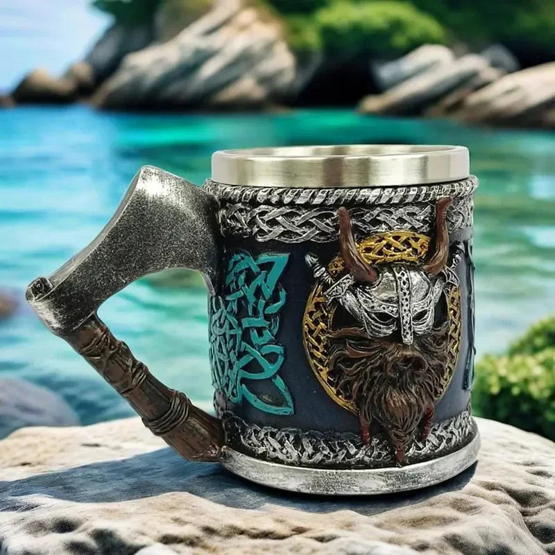 Caneca Viking Decoração para Cerveja, Café e Chá